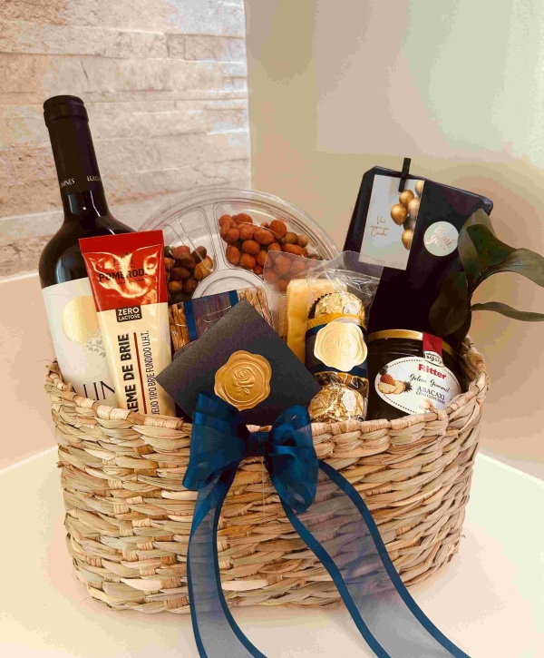 CESTA SUPER LUXO NOITE DO VINHO - Imagem 3
